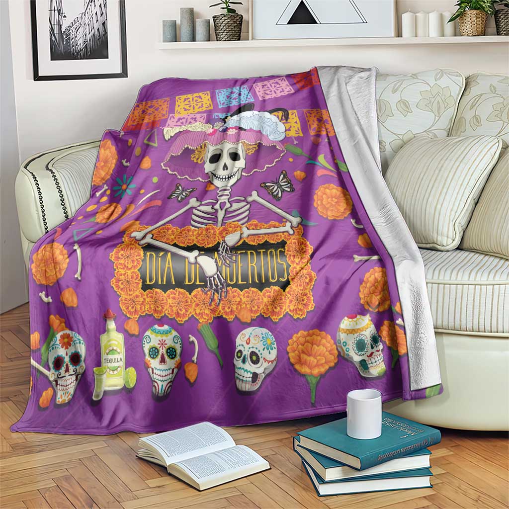 Dia De Muertos Mexico Blanket La Calavera Catrina - Wonder Print Shop