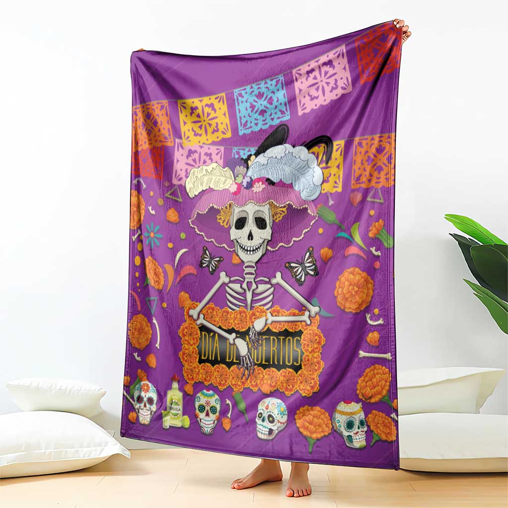 Dia De Muertos Mexico Blanket La Calavera Catrina - Wonder Print Shop