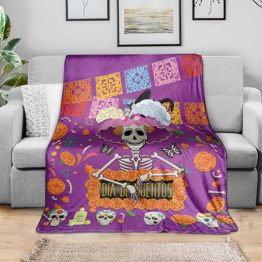 Dia De Muertos Mexico Blanket La Calavera Catrina - Wonder Print Shop