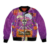 Dia De Muertos Mexico Bomber Jacket La Calavera Catrina - Wonder Print Shop
