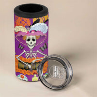 Dia De Muertos Mexico 4 in 1 Can Cooler Tumbler La Calavera Catrina - Wonder Print Shop