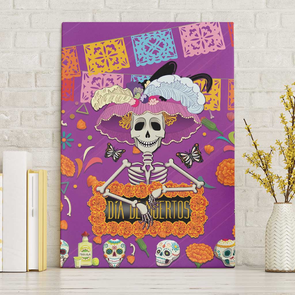 Dia De Muertos Mexico Canvas Wall Art La Calavera Catrina - Wonder Print Shop