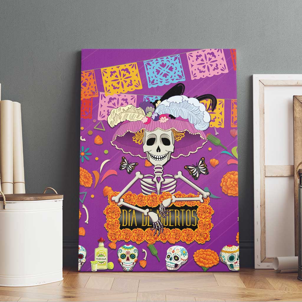Dia De Muertos Mexico Canvas Wall Art La Calavera Catrina - Wonder Print Shop