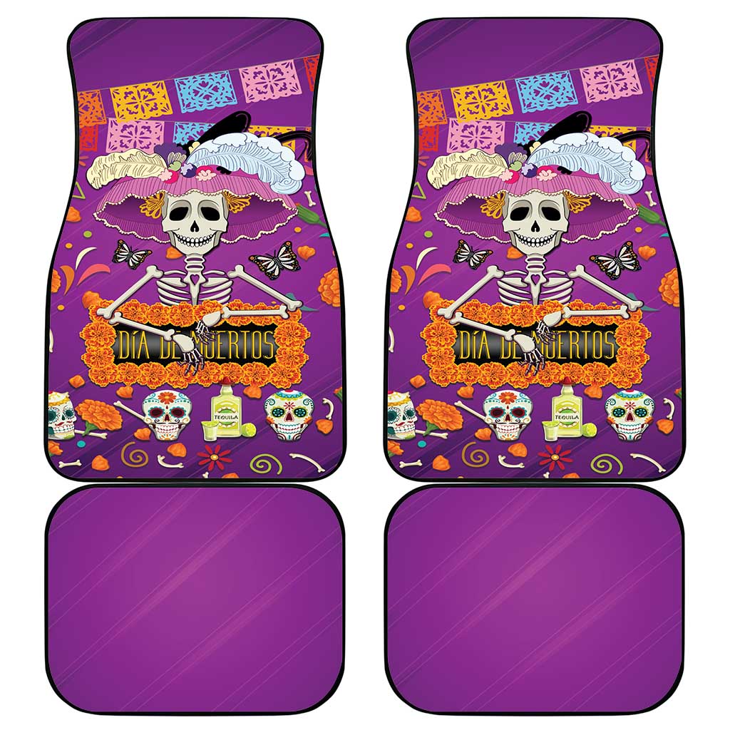 Dia De Muertos Mexico Car Mats La Calavera Catrina - Wonder Print Shop