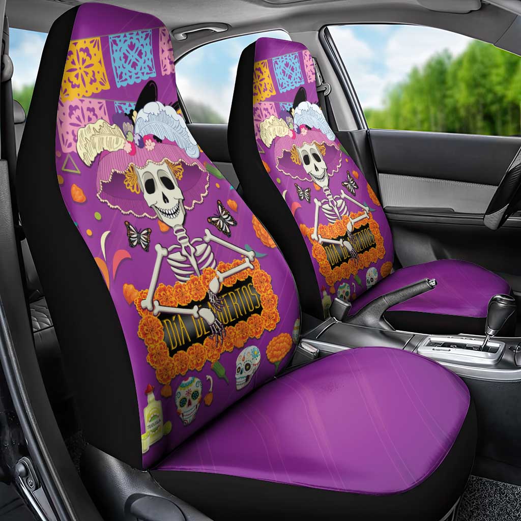Dia De Muertos Mexico Car Seat Cover La Calavera Catrina - Wonder Print Shop