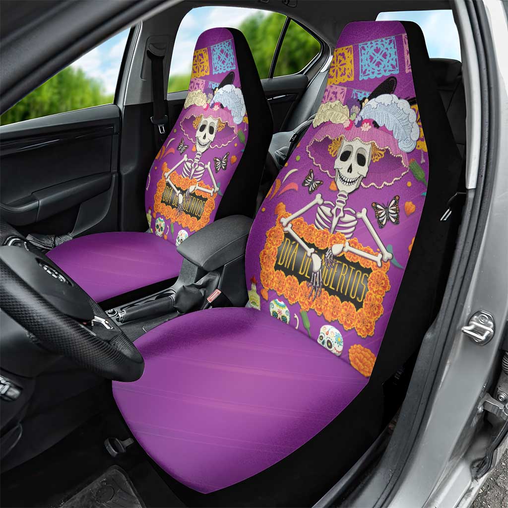 Dia De Muertos Mexico Car Seat Cover La Calavera Catrina - Wonder Print Shop