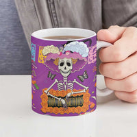 Dia De Muertos Mexico Ceramic Mug La Calavera Catrina - Wonder Print Shop