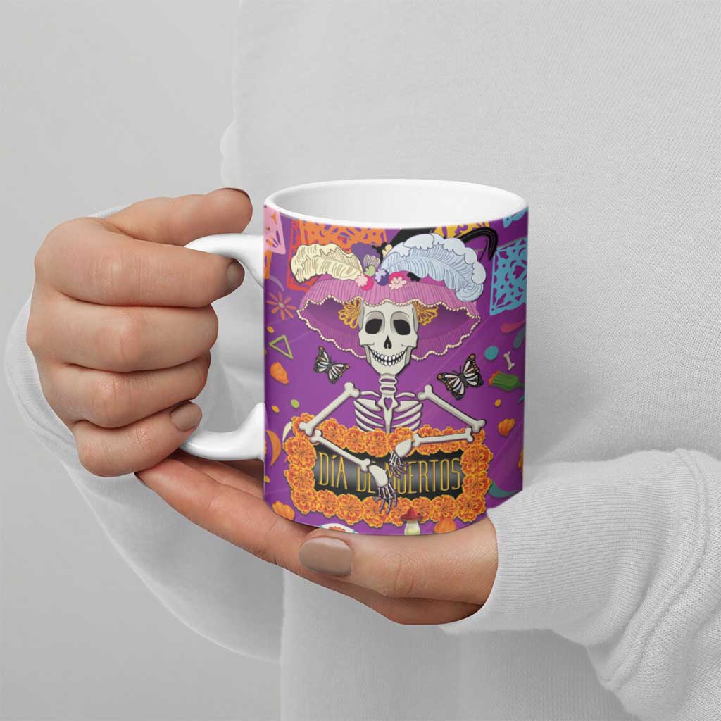 Dia De Muertos Mexico Ceramic Mug La Calavera Catrina - Wonder Print Shop