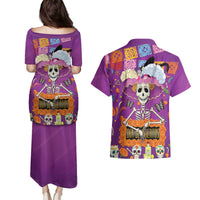 Dia De Muertos Mexico Couples Matching Puletasi and Hawaiian Shirt La Calavera Catrina - Wonder Print Shop