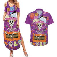 Dia De Muertos Mexico Couples Matching Summer Maxi Dress and Hawaiian Shirt La Calavera Catrina - Wonder Print Shop