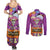 Dia De Muertos Mexico Couples Matching Summer Maxi Dress and Long Sleeve Button Shirt La Calavera Catrina - Wonder Print Shop