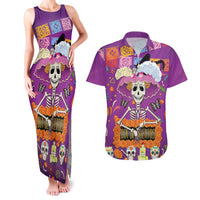 Dia De Muertos Mexico Couples Matching Tank Maxi Dress and Hawaiian Shirt La Calavera Catrina - Wonder Print Shop