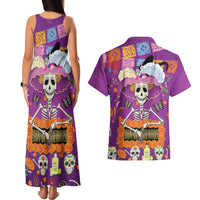 Dia De Muertos Mexico Couples Matching Tank Maxi Dress and Hawaiian Shirt La Calavera Catrina - Wonder Print Shop