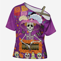 Dia De Muertos Mexico Cross Shoulder Shirt La Calavera Catrina - Wonder Print Shop