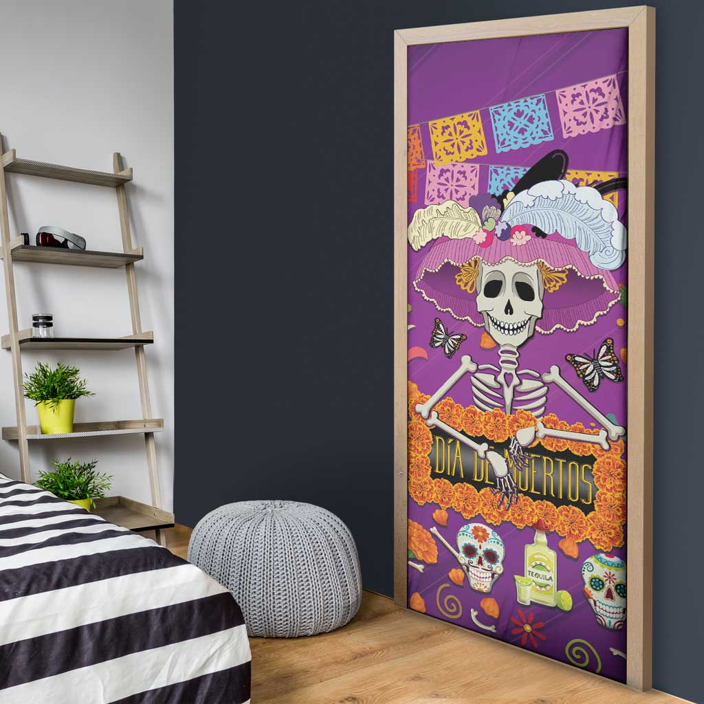 Dia De Muertos Mexico Door Cover La Calavera Catrina - Wonder Print Shop