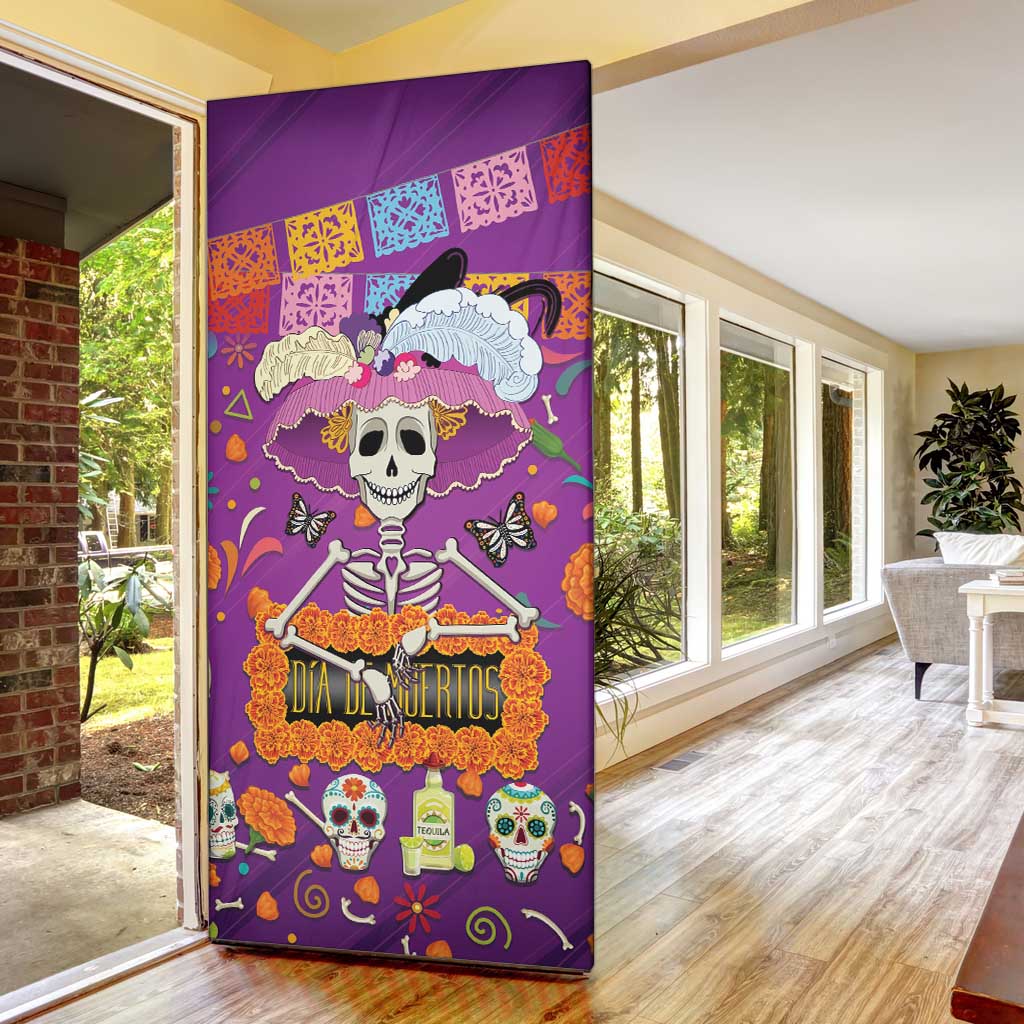 Dia De Muertos Mexico Door Cover La Calavera Catrina - Wonder Print Shop
