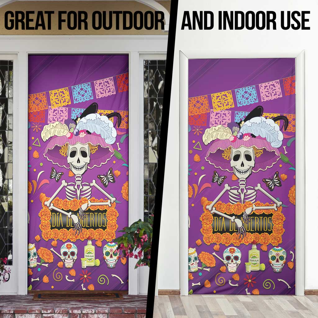 Dia De Muertos Mexico Door Cover La Calavera Catrina - Wonder Print Shop
