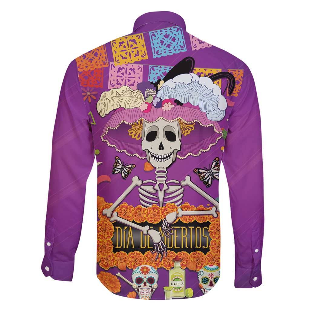 Dia De Muertos Mexico Family Matching Long Sleeve Bodycon Dress and Hawaiian Shirt La Calavera Catrina - Wonder Print Shop