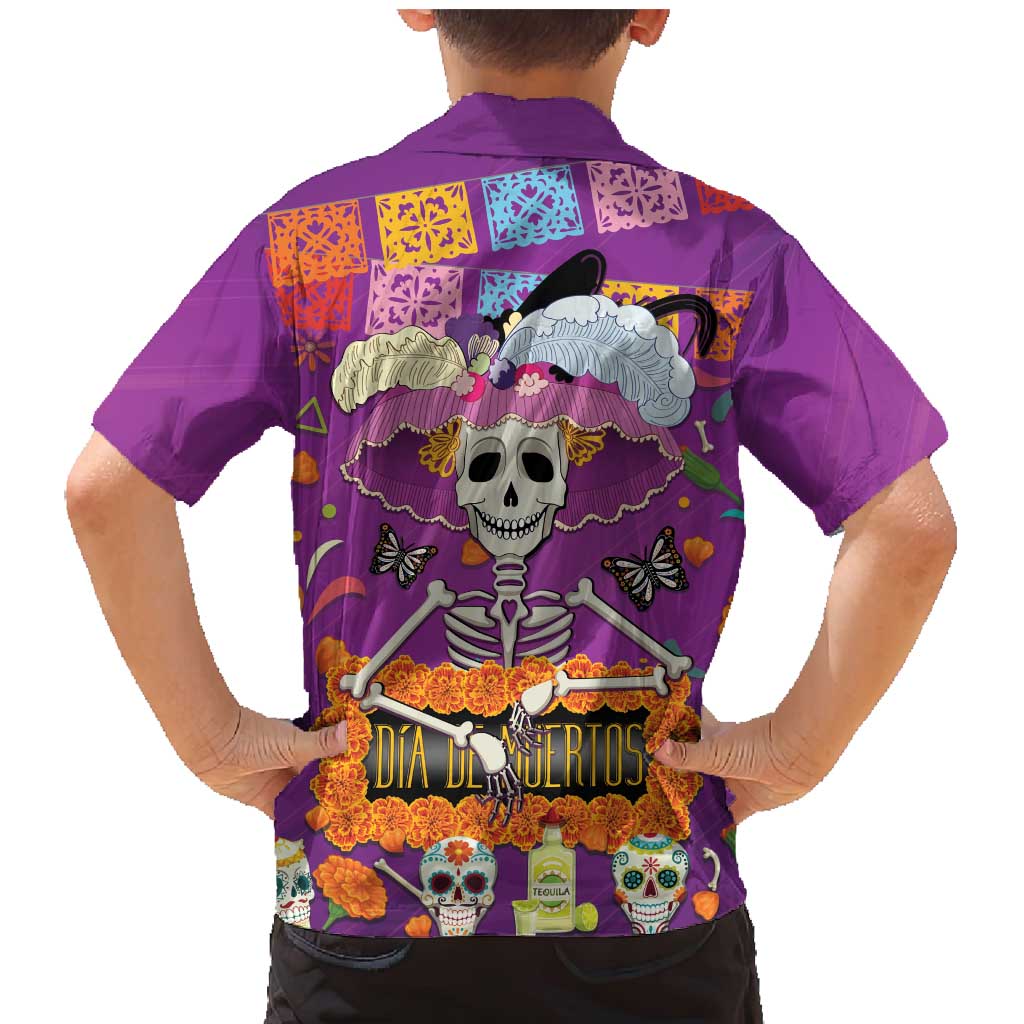 Dia De Muertos Mexico Family Matching Mermaid Dress and Hawaiian Shirt La Calavera Catrina - Wonder Print Shop