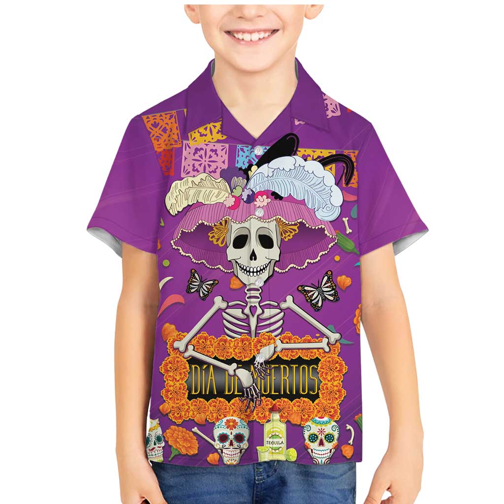Dia De Muertos Mexico Family Matching Mermaid Dress and Hawaiian Shirt La Calavera Catrina - Wonder Print Shop