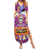 Dia De Muertos Mexico Family Matching Summer Maxi Dress and Hawaiian Shirt La Calavera Catrina - Wonder Print Shop