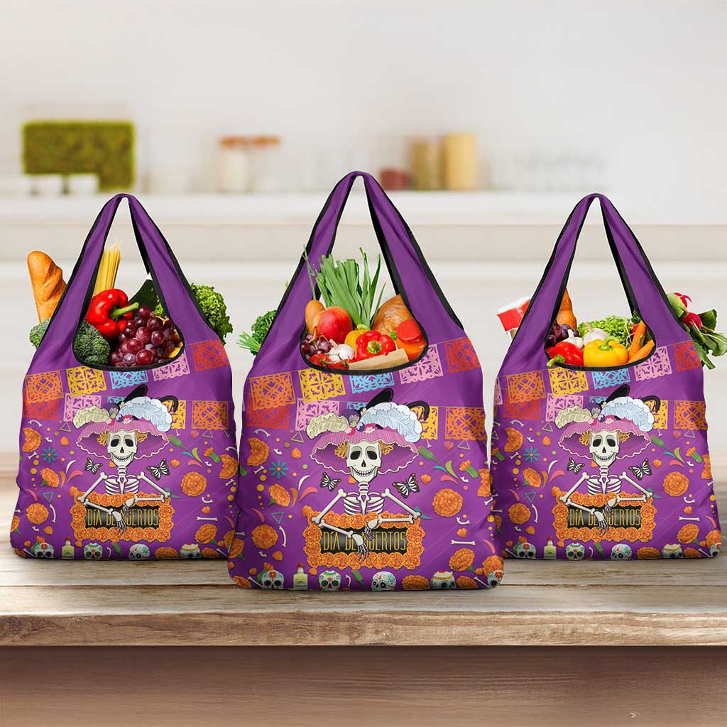 Dia De Muertos Mexico Grocery Bag La Calavera Catrina - Wonder Print Shop