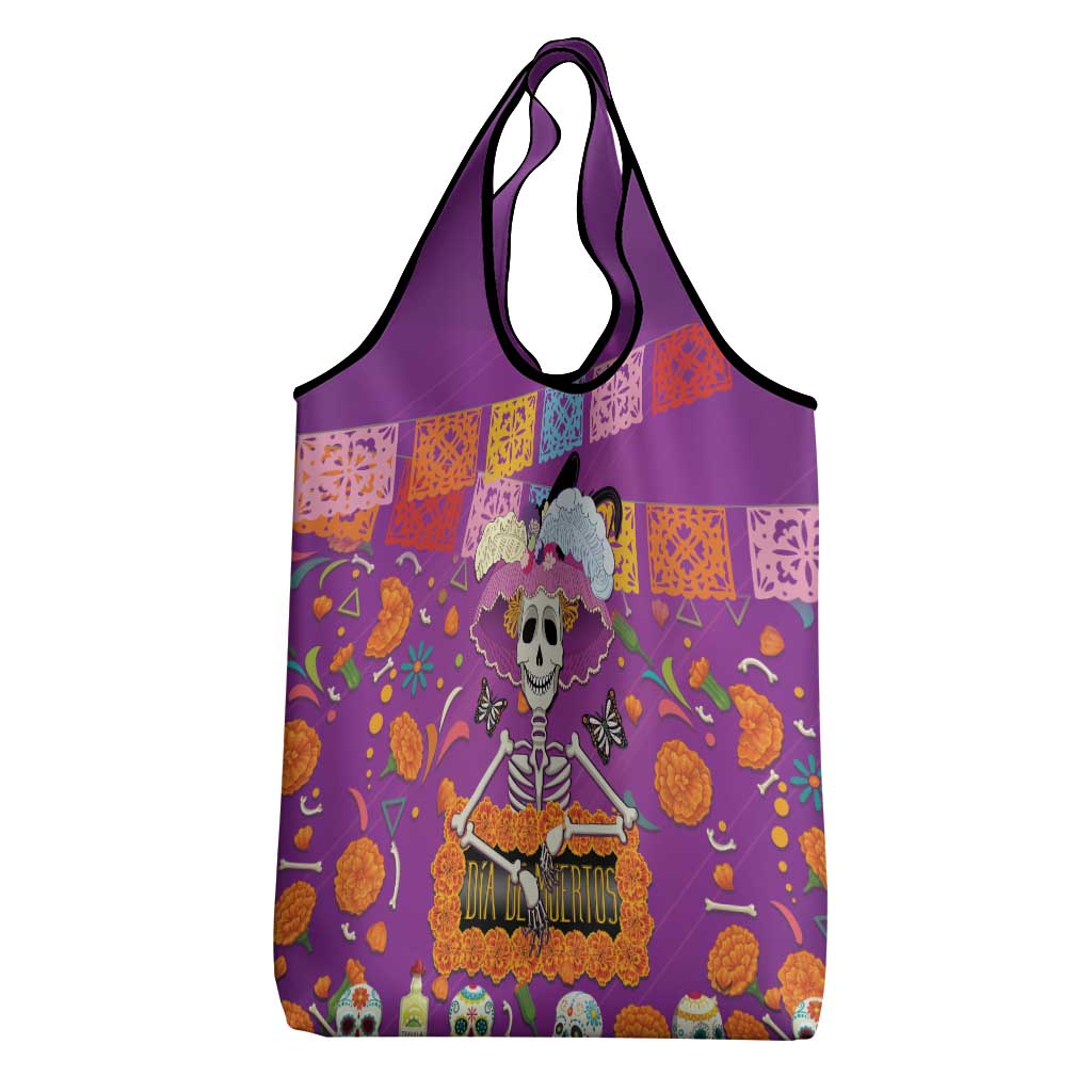 Dia De Muertos Mexico Grocery Bag La Calavera Catrina - Wonder Print Shop