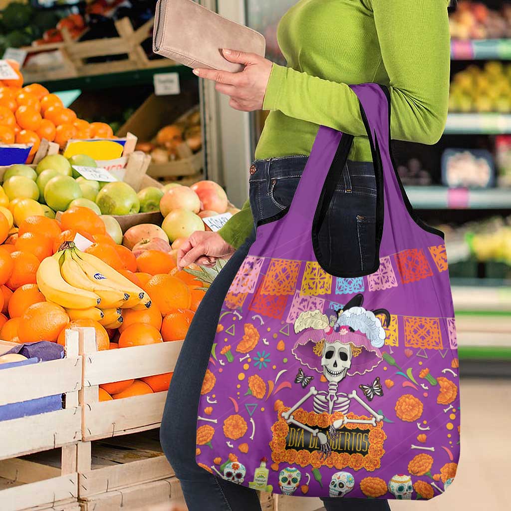 Dia De Muertos Mexico Grocery Bag La Calavera Catrina - Wonder Print Shop