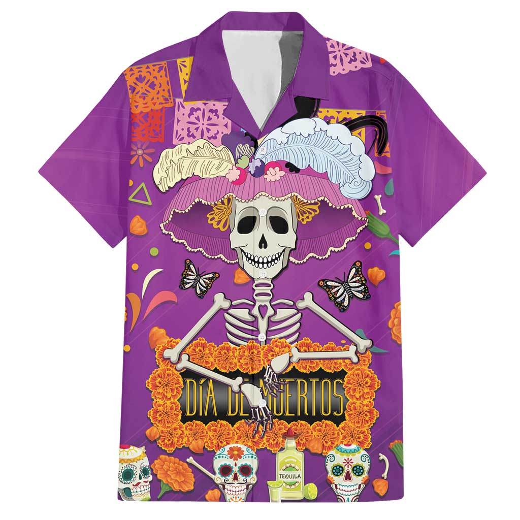 Dia De Muertos Mexico Hawaiian Shirt La Calavera Catrina - Wonder Print Shop