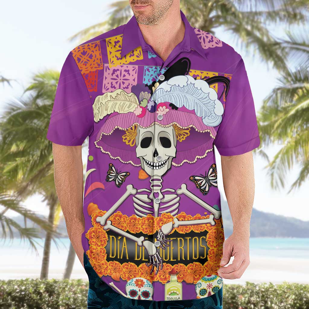 Dia De Muertos Mexico Hawaiian Shirt La Calavera Catrina - Wonder Print Shop