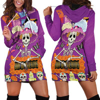 Dia De Muertos Mexico Hoodie Dress La Calavera Catrina - Wonder Print Shop