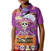 Dia De Muertos Mexico Kid Polo Shirt La Calavera Catrina - Wonder Print Shop