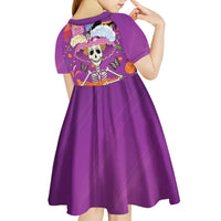 Dia De Muertos Mexico Kid Short Sleeve Dress La Calavera Catrina - Wonder Print Shop