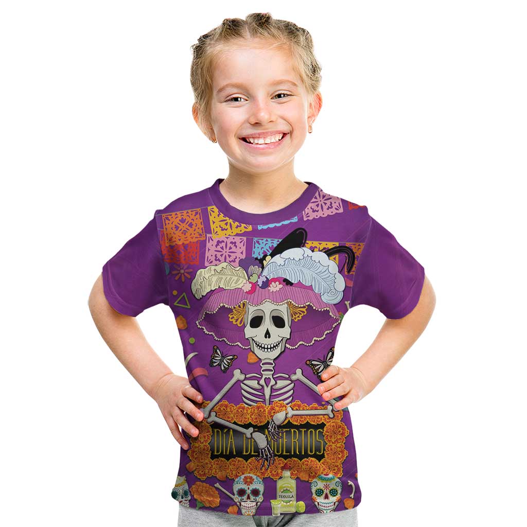 Dia De Muertos Mexico Kid T Shirt La Calavera Catrina - Wonder Print Shop