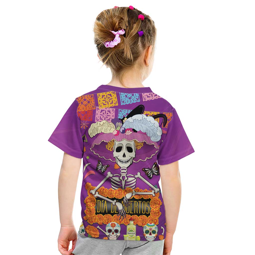 Dia De Muertos Mexico Kid T Shirt La Calavera Catrina - Wonder Print Shop