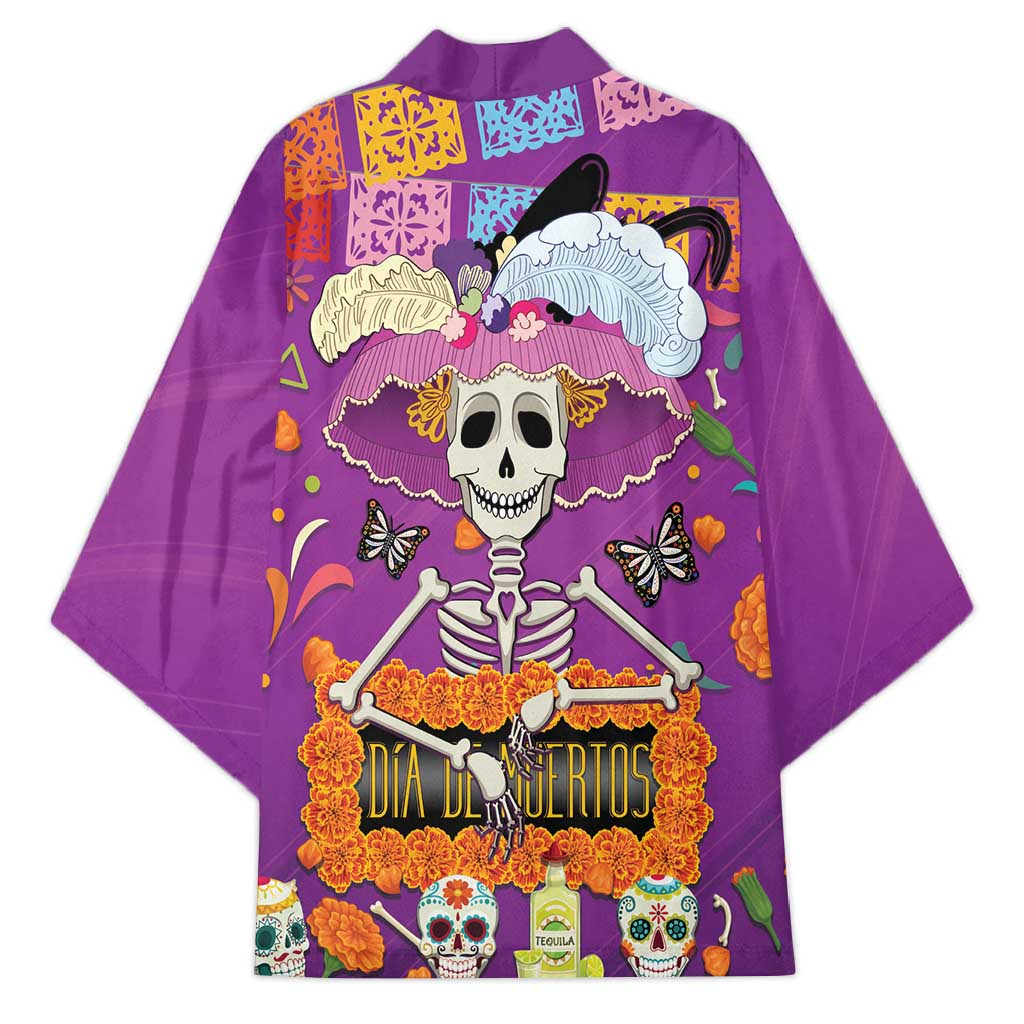 Dia De Muertos Mexico Kimono La Calavera Catrina - Wonder Print Shop