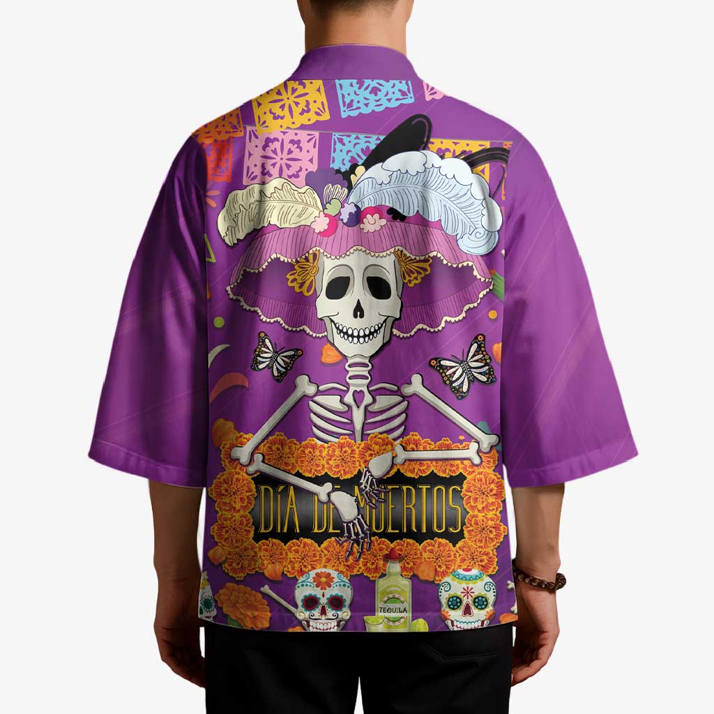 Dia De Muertos Mexico Kimono La Calavera Catrina - Wonder Print Shop