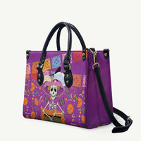 Dia De Muertos Mexico Leather Bag La Calavera Catrina - Wonder Print Shop