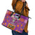 Dia De Muertos Mexico Leather Tote Bag La Calavera Catrina - Wonder Print Shop
