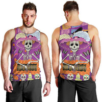 Dia De Muertos Mexico Men Tank Top La Calavera Catrina - Wonder Print Shop