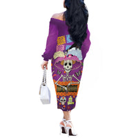 Dia De Muertos Mexico Off The Shoulder Long Sleeve Dress La Calavera Catrina - Wonder Print Shop