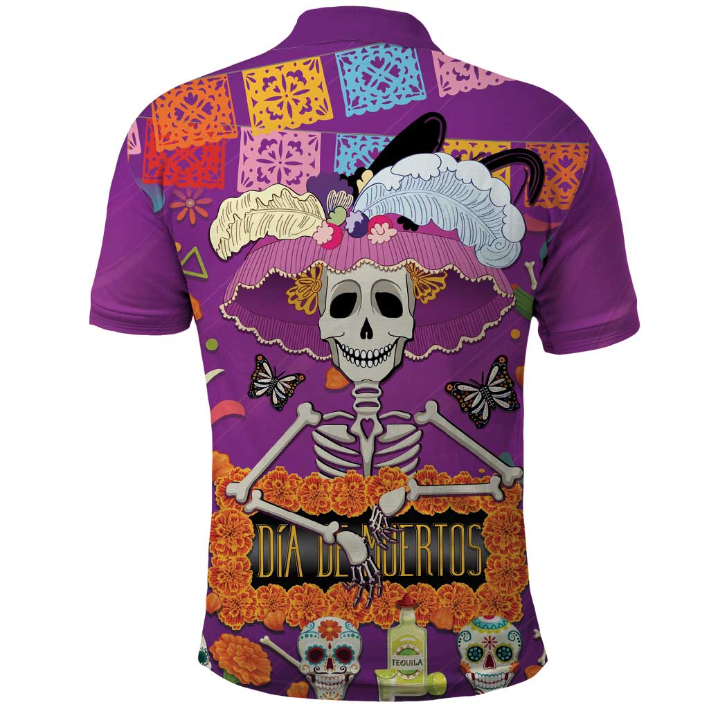 Dia De Muertos Mexico Polo Shirt La Calavera Catrina - Wonder Print Shop