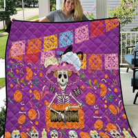 Dia De Muertos Mexico Quilt La Calavera Catrina - Wonder Print Shop