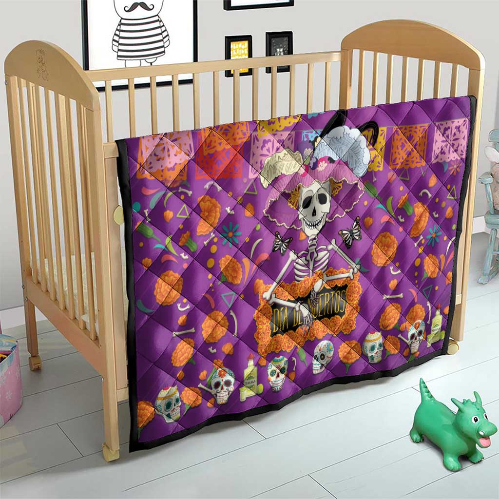 Dia De Muertos Mexico Quilt La Calavera Catrina - Wonder Print Shop