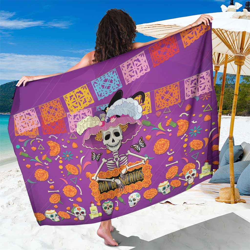 Dia De Muertos Mexico Sarong La Calavera Catrina - Wonder Print Shop