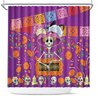 Dia De Muertos Mexico Shower Curtain La Calavera Catrina - Wonder Print Shop