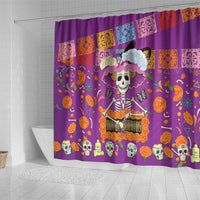Dia De Muertos Mexico Shower Curtain La Calavera Catrina - Wonder Print Shop