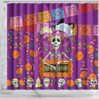 Dia De Muertos Mexico Shower Curtain La Calavera Catrina - Wonder Print Shop