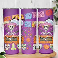 Dia De Muertos Mexico Skinny Tumbler La Calavera Catrina - Wonder Print Shop