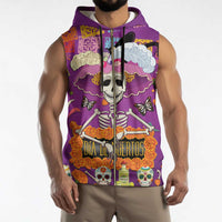 Dia De Muertos Mexico Sleeveless Zip Hoodie La Calavera Catrina - Wonder Print Shop